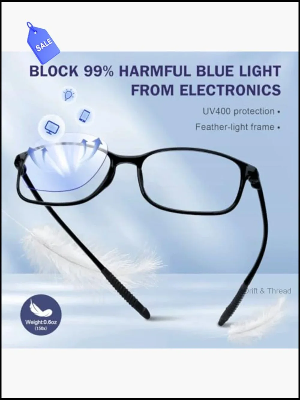 Blue Light Blocking Reading Glasses TR90 Frame Unbreakable Cheaters